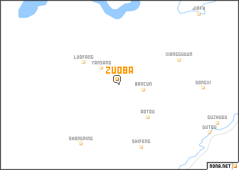 map of Zuoba