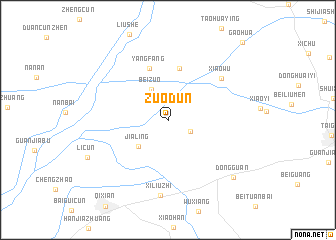 map of Zuodun