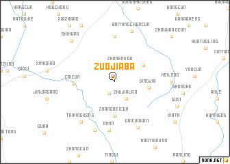 map of Zuojiaba