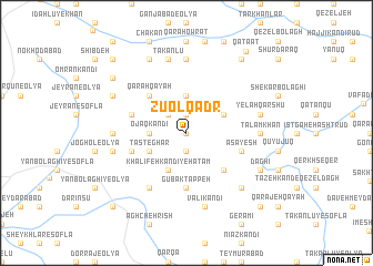 map of Z̄ū ol Qadr