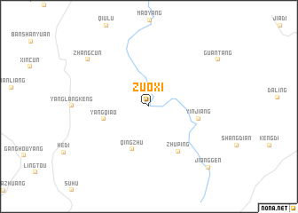 map of Zuoxi