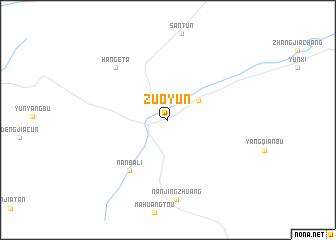 map of Zuoyun