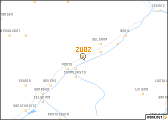 map of Zuoz