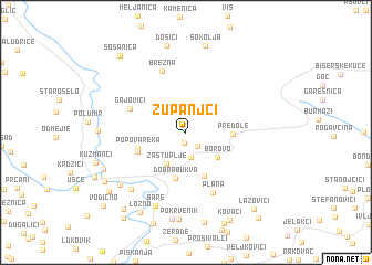 map of Zupanjci