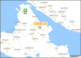 map of Županje