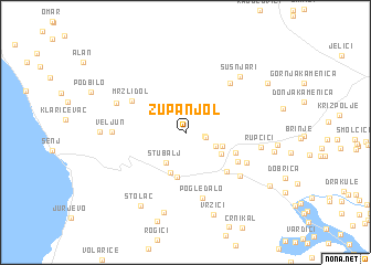 map of Županjol