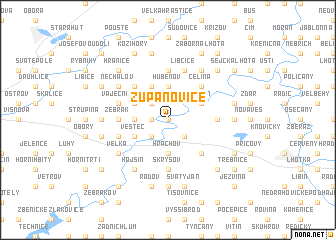 map of Županovice