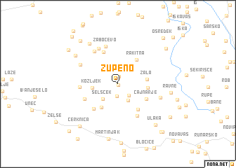 map of Župeno