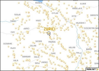 map of Župići