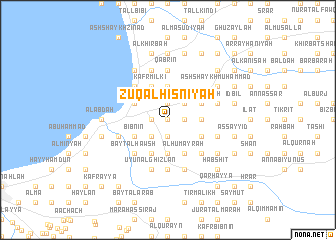 map of Zūq al Ḩişnīyah