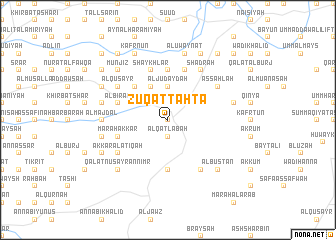 map of Zūq at Taḩtā