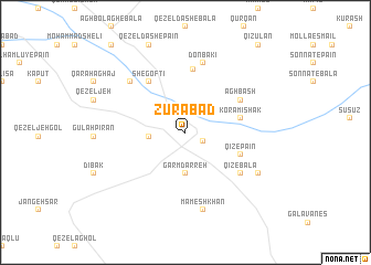 map of Zūrābād