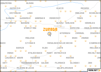 map of Żurada