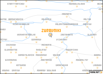 map of Zuravniki