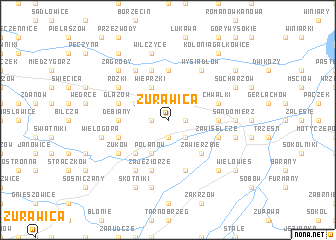 map of Żurawica