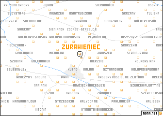 map of Żurawieniec