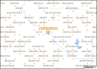 map of Żurawniki