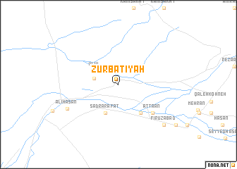 map of Zurbāţīyah