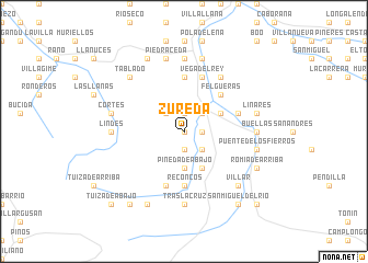 map of Zureda