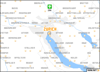 map of Zürich