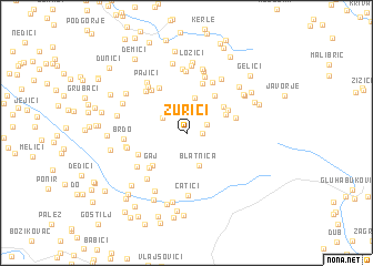 map of Zurići