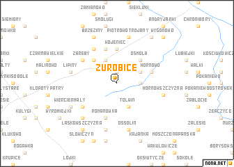 map of Żurobice