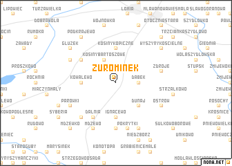 map of Żurominek