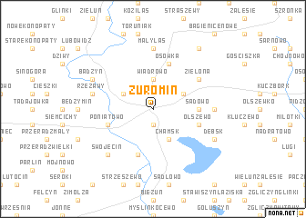 map of Żuromin