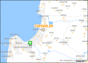 map of Ẕur Shalom