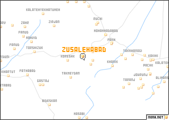 map of Zū Şāleḩābād