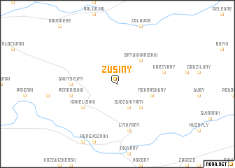 map of Zusiny