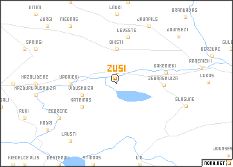 map of Zuši