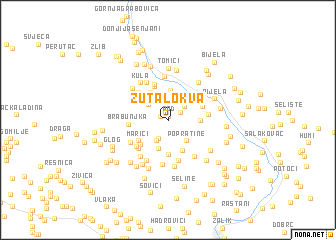 map of Žuta Lokva