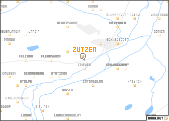 map of Zützen