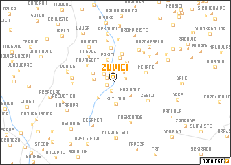 map of Zuvići