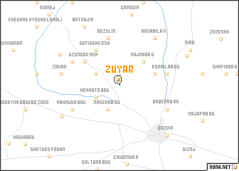 map of Zūyār