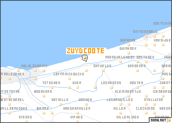 map of Zuydcoote