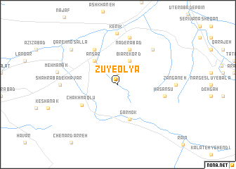 map of Zū-ye ‘Olyā