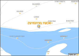 map of Zuyevy Klyuchi