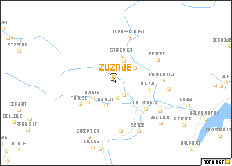 map of Žužnje