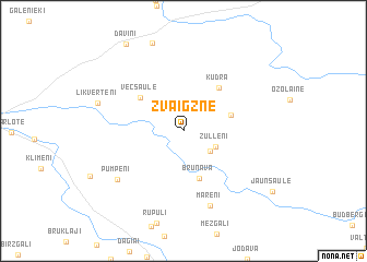 map of Zvaigzne