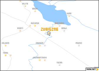 map of Zvaigzne