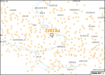 map of Zvečaj