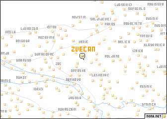 map of Zvečan