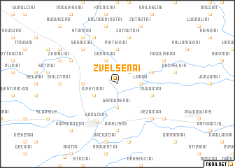 map of Žvelsėnai