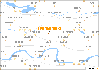 map of Zvendeniški