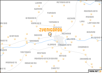 map of Zvenigorod