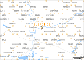 map of Zvěrotice