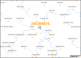 map of Zvezhinets