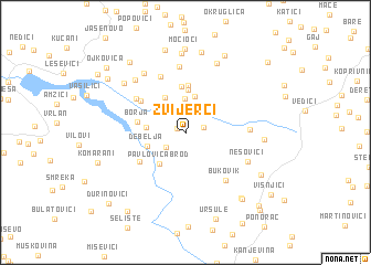 map of Zvijerci